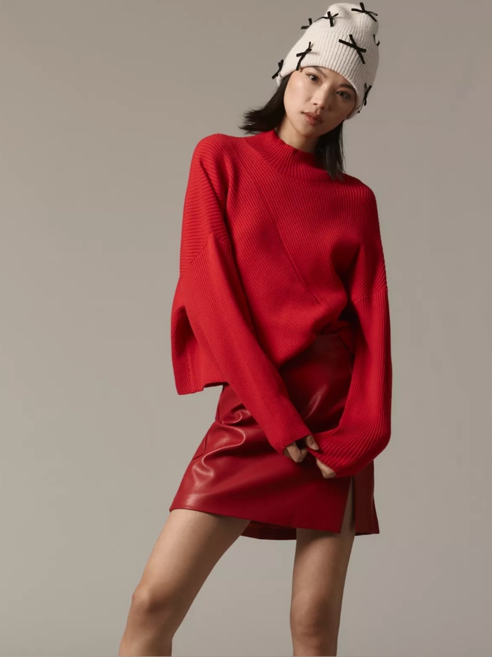 Meredith mock-neck sweater by Maeve